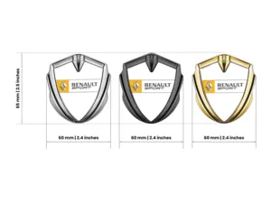 Renault Metal Domed Emblem Customizable Force Style